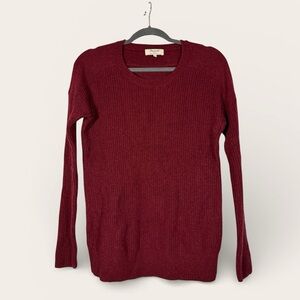 Madewell Burgundy Red Cashmere Knit Sweater Size Small